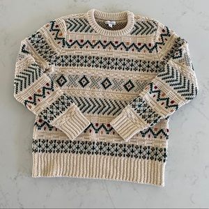 LL Bean - Cotton Fisherman Fair Isle Sweater